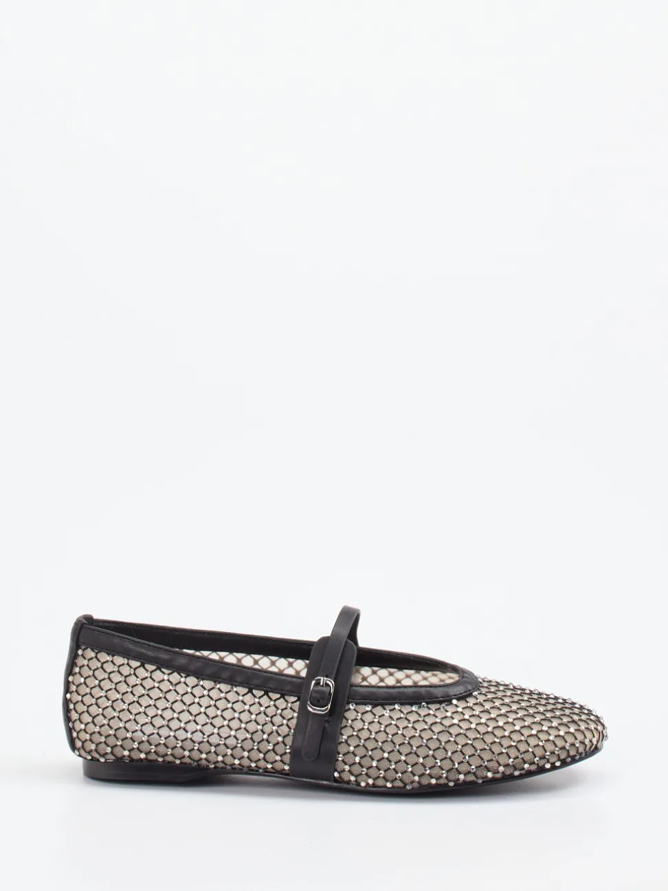 Steve Madden – Mary Jane Flats aus Netzspitze Schwarz