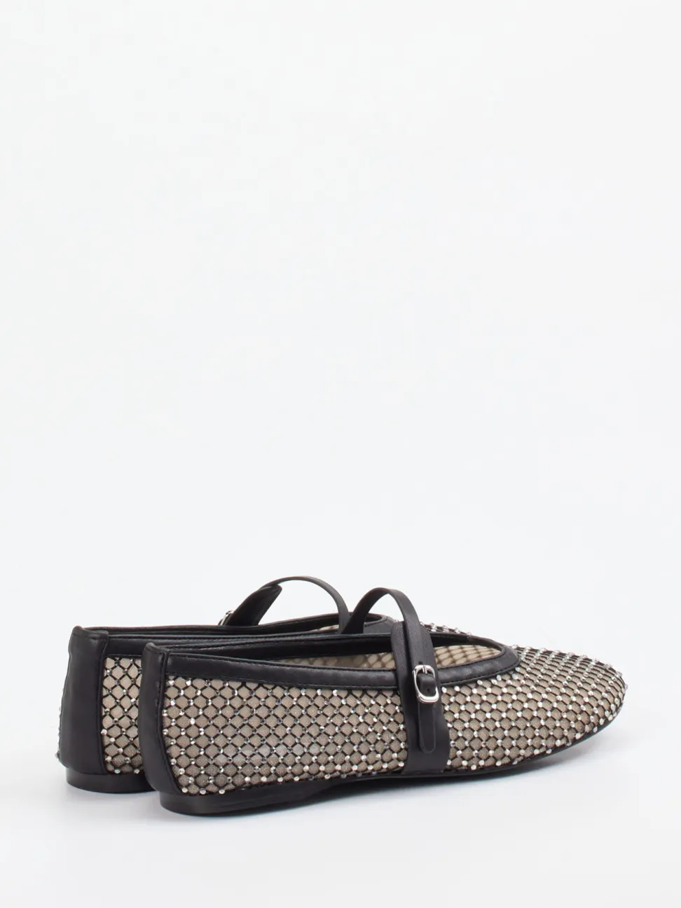 Steve Madden – Mary Jane Flats aus Netzspitze Schwarz