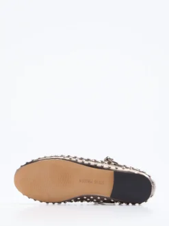 Steve Madden – Mary Janes aus Lederimitat Metallic-Taupe