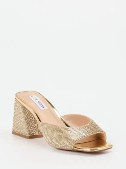 Steve Madden – Mules aus Metallicleder goldfarben