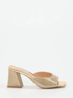 Steve Madden – Mules aus Metallicleder goldfarben