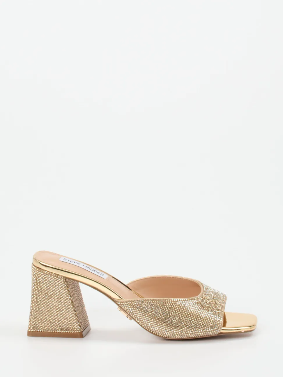 Steve Madden – Mules aus Metallicleder goldfarben