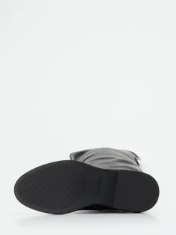 Steve Madden – Overknee-Stiefel aus veganem Glattleder Schwarz