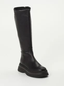 Steve Madden – Plateau-Stiefel aus Kalbleder schwarz