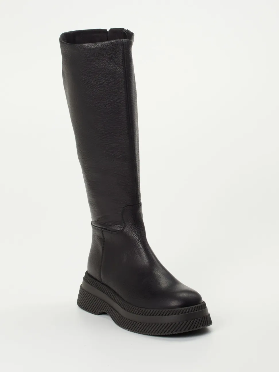Steve Madden – Plateau-Stiefel aus Kalbleder schwarz