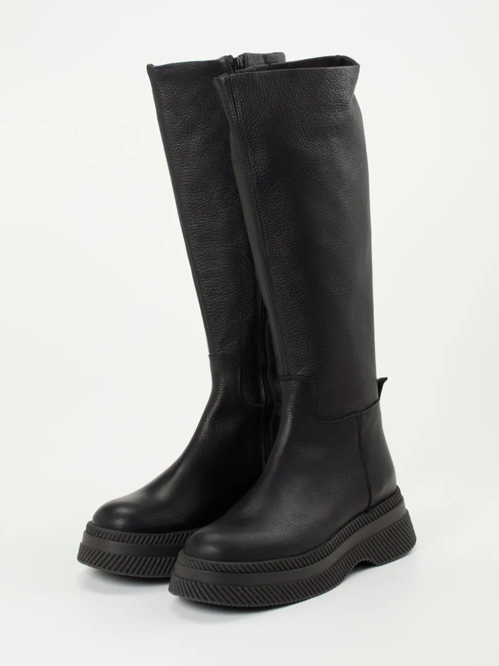 Steve Madden – Plateau-Stiefel aus Kalbleder schwarz