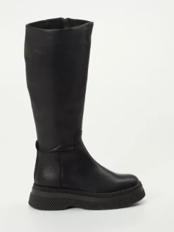 Steve Madden – Plateau-Stiefel aus Kalbleder schwarz