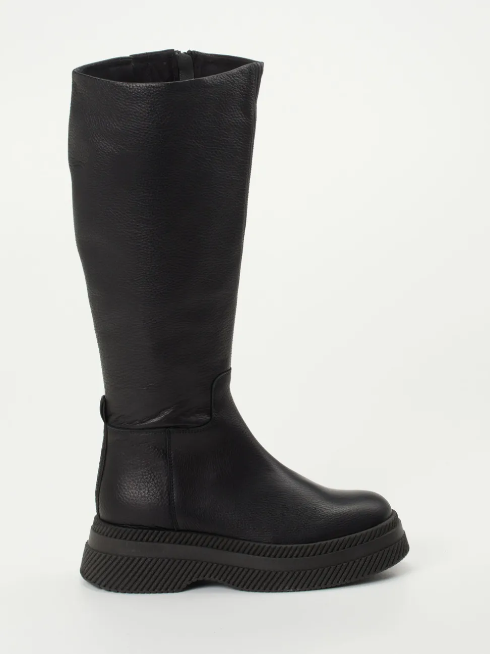 Steve Madden – Plateau-Stiefel aus Kalbleder schwarz