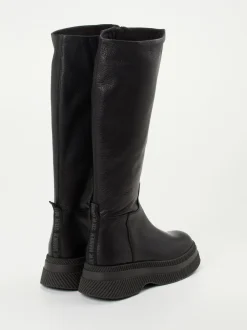 Steve Madden – Plateau-Stiefel aus Kalbleder schwarz