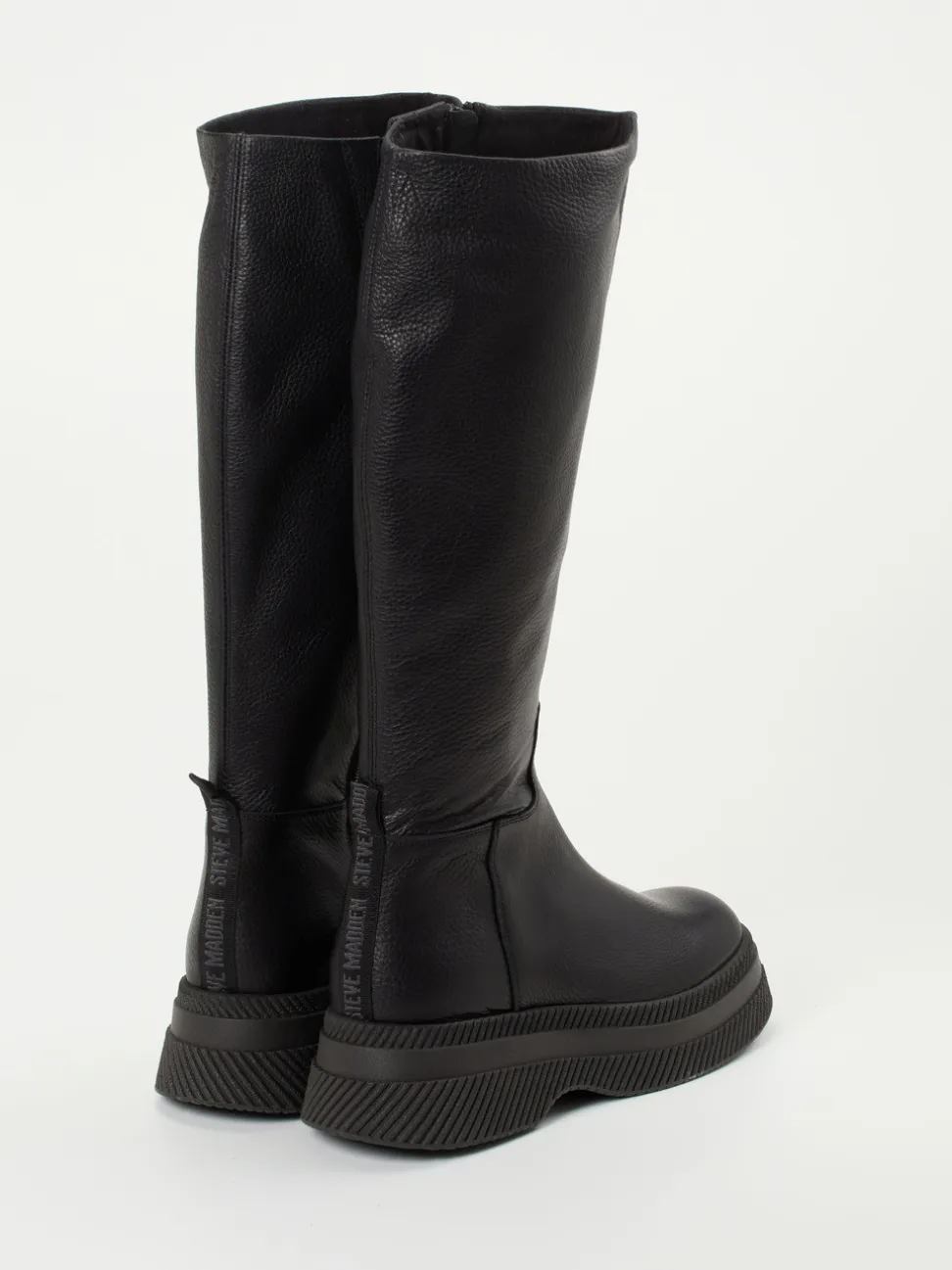 Steve Madden – Plateau-Stiefel aus Kalbleder schwarz