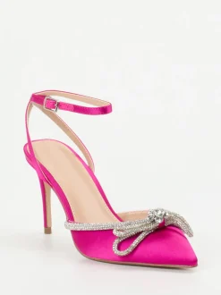 Steve Madden – Pumps aus Satin in Fuchsia