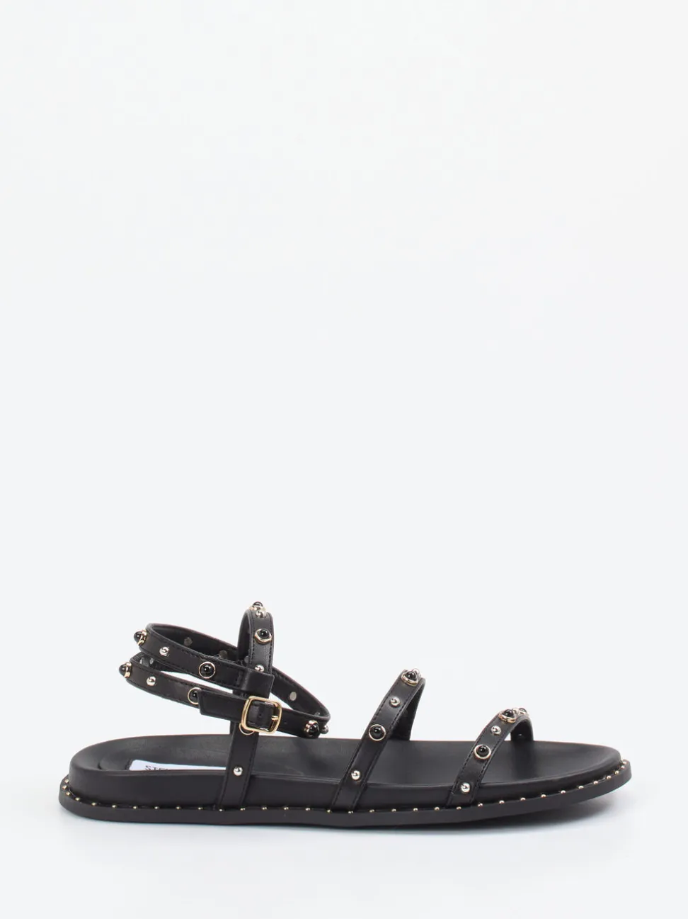 Steve Madden – Riemchensandale aus Lederimitat Schwarz