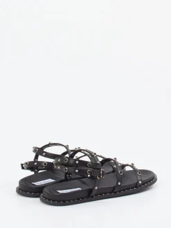 Steve Madden – Riemchensandale aus Lederimitat Schwarz