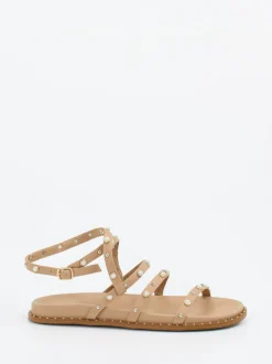 Steve Madden – Riemchensandale aus Lederimitat Beige