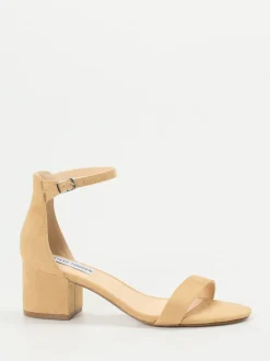 Steve Madden – Sandalen aus Veloursleder in Beige