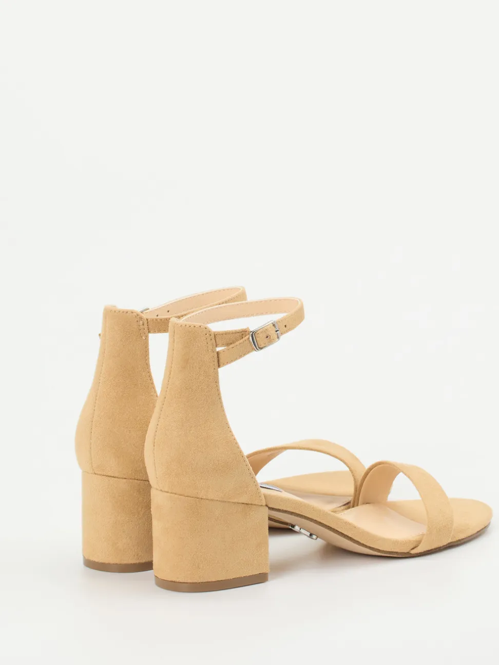 Steve Madden – Sandalen aus Veloursleder in Beige