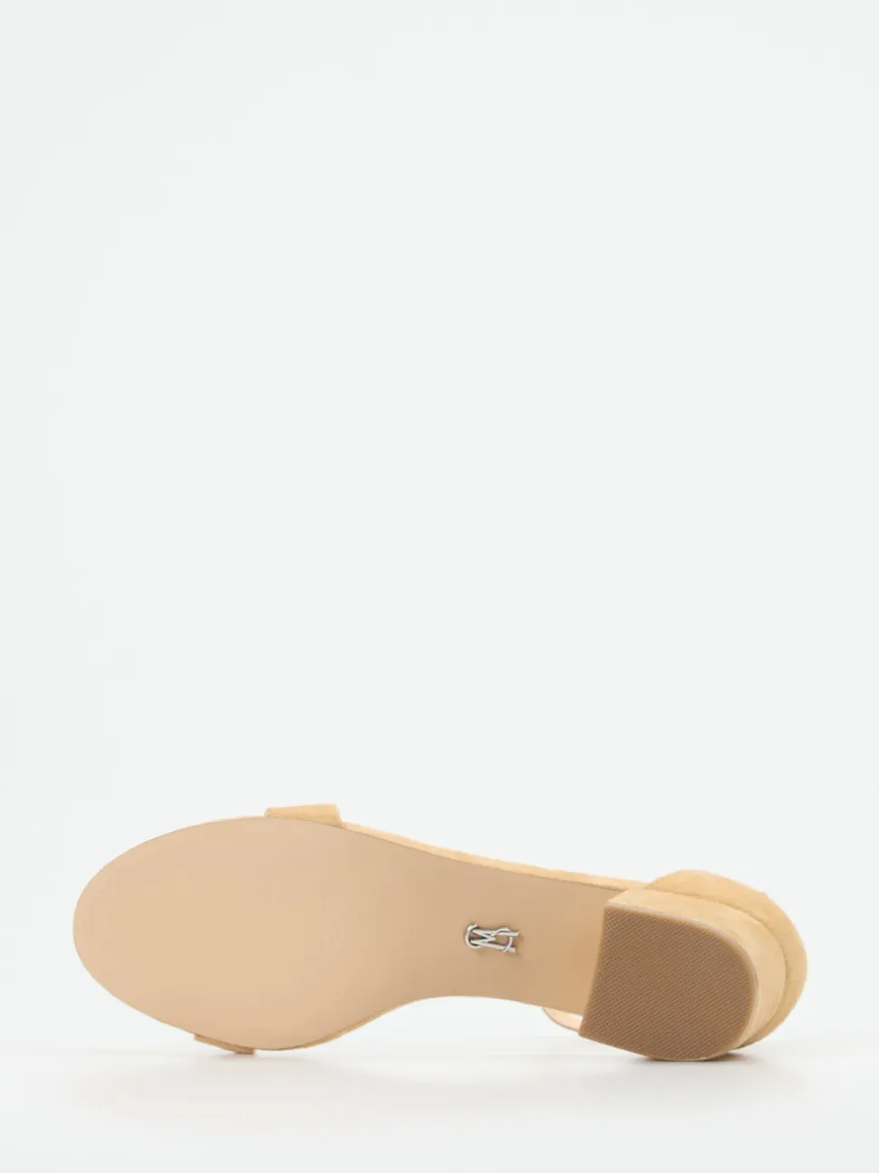 Steve Madden – Sandalen aus Veloursleder in Beige