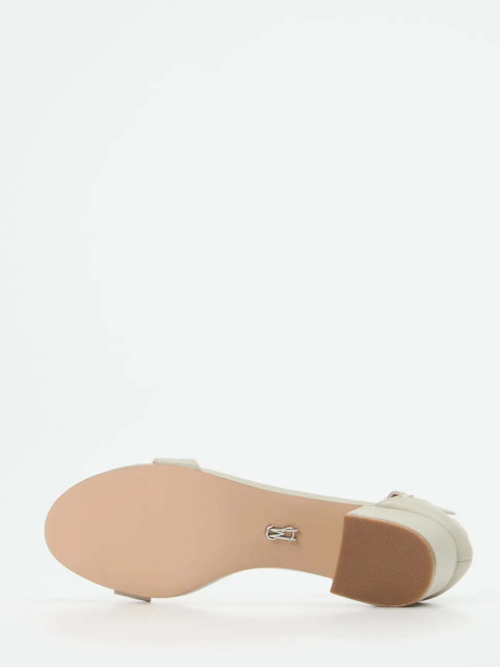 Steve Madden – Sandalette aus Kalbleder in Beigegrau