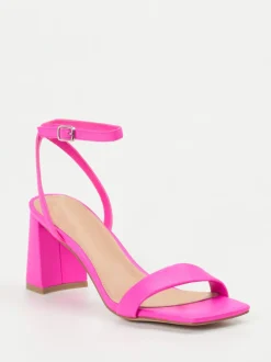 Steve Madden – Sandalette aus Lederimitat Neonpink