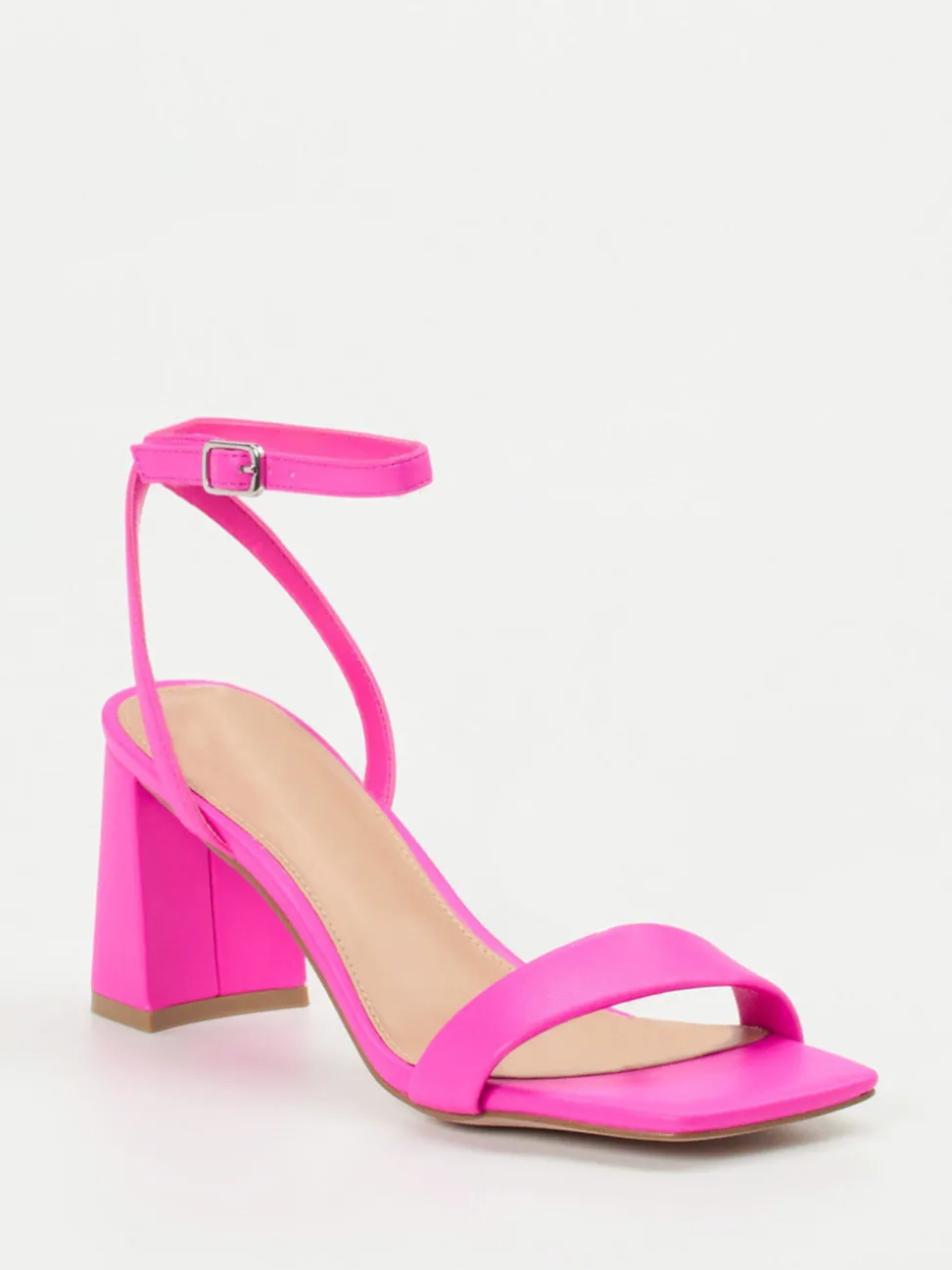 Steve Madden – Sandalette aus Lederimitat Neonpink