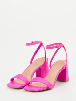 Steve Madden – Sandalette aus Lederimitat Neonpink