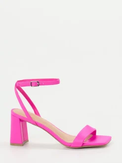 Steve Madden – Sandalette aus Lederimitat Neonpink