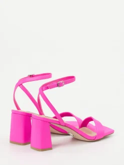 Steve Madden – Sandalette aus Lederimitat Neonpink