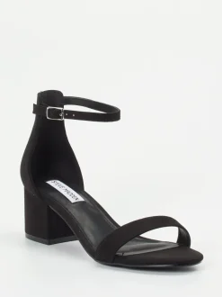 Steve Madden – Sandalette aus Veloursleder Schwarz