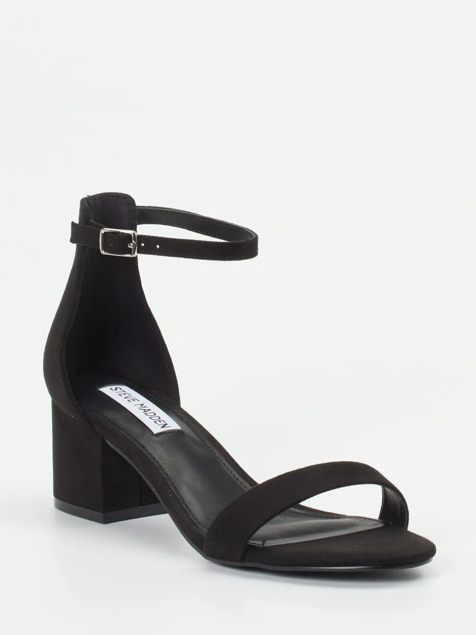 Steve Madden – Sandalette aus Veloursleder Schwarz