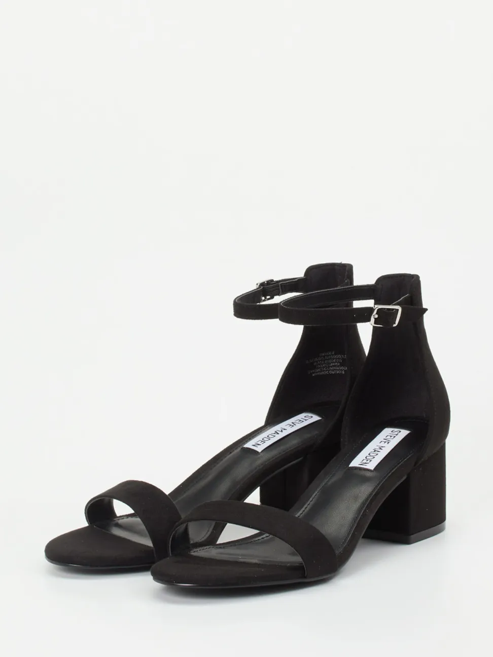 Steve Madden – Sandalette aus Veloursleder Schwarz