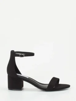 Steve Madden – Sandalette aus Veloursleder Schwarz