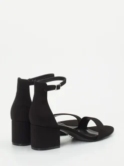 Steve Madden – Sandalette aus Veloursleder Schwarz