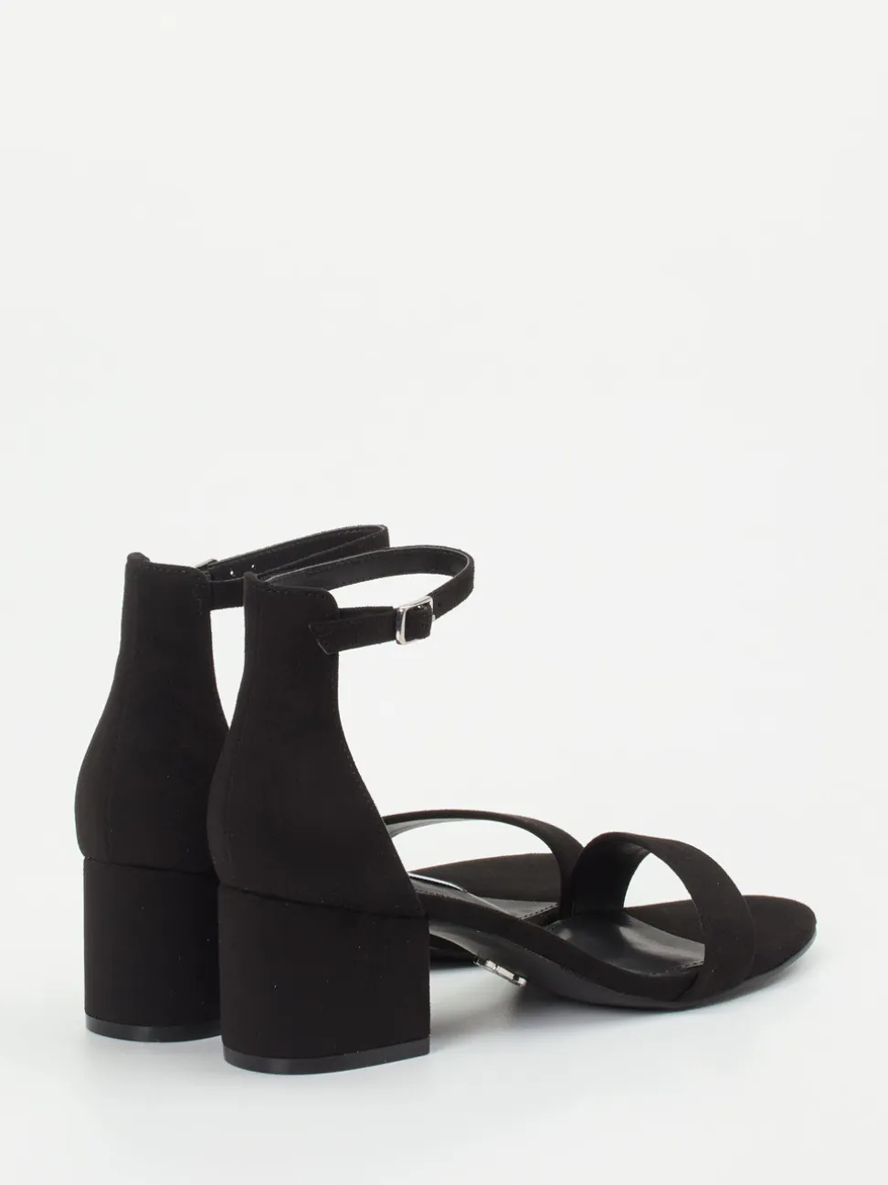Steve Madden – Sandalette aus Veloursleder Schwarz