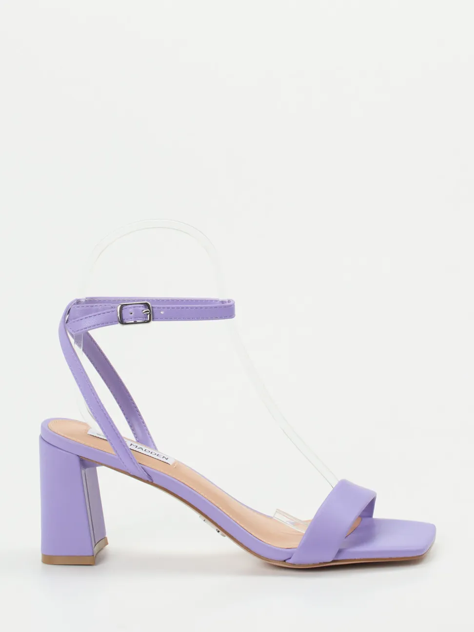Steve Madden – Sandaletten aus Lederimitat in Flieder