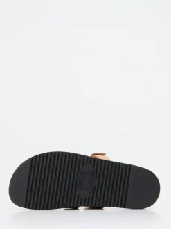 Steve Madden – Slides aus Veloursleder beige