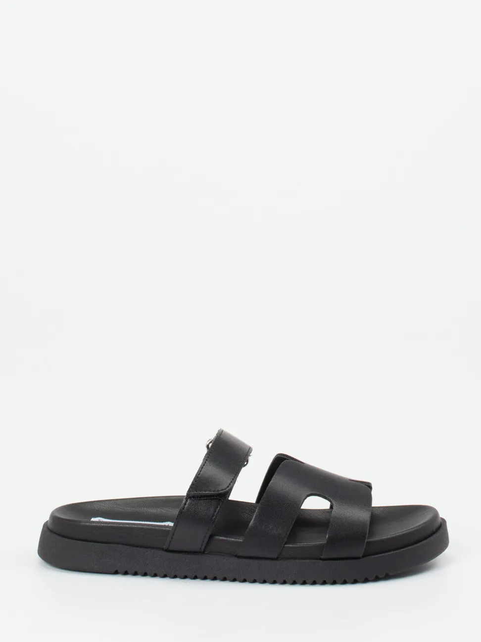 Steve Madden – Slides aus Kalbleder schwarz