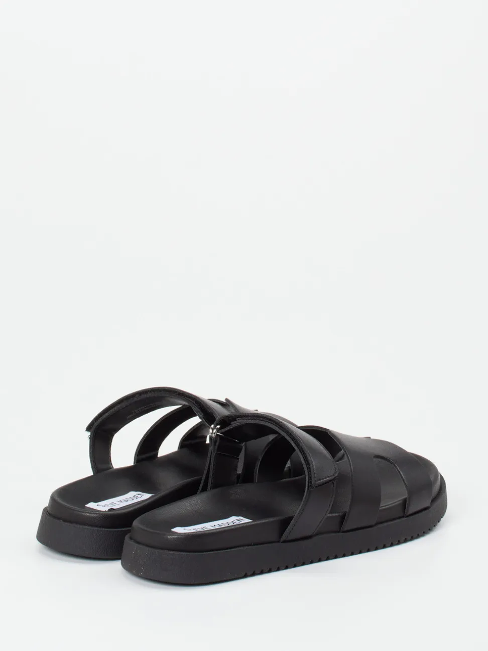 Steve Madden – Slides aus Kalbleder schwarz