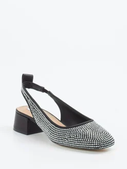 Steve Madden – Slingback-Pumps aus Textil mit Strassbesatz