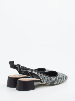 Steve Madden – Slingback-Pumps aus Textil mit Strassbesatz