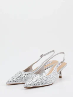 Steve Madden – Slingback-Pumps aus Synthetik in Silber