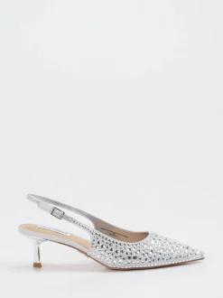 Steve Madden – Slingback-Pumps aus Synthetik in Silber