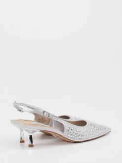 Steve Madden – Slingback-Pumps aus Synthetik in Silber