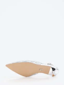 Steve Madden – Slingback-Pumps aus Synthetik in Silber
