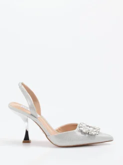 Steve Madden – Slingpumps aus Synthetik in Silber