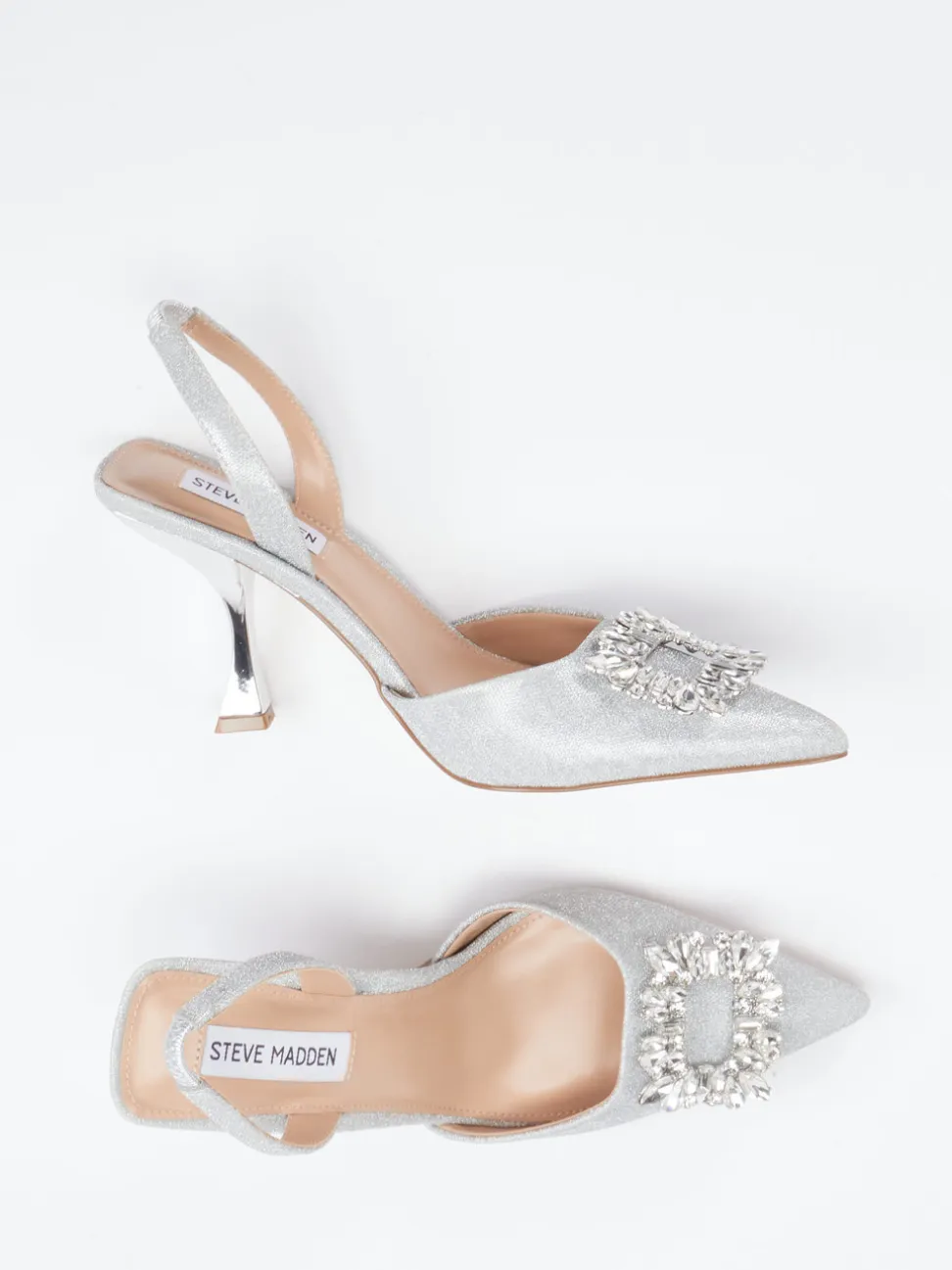 Steve Madden – Slingpumps aus Synthetik in Silber