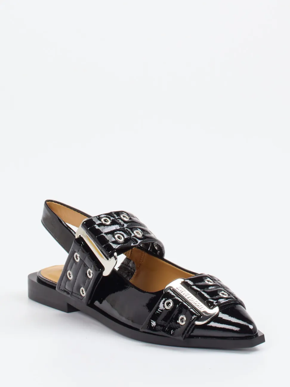 Steve Madden – Slingpumps aus Lackleder in Schwarz