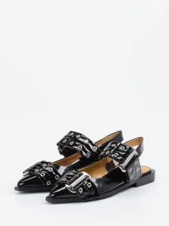 Steve Madden – Slingpumps aus Lackleder in Schwarz