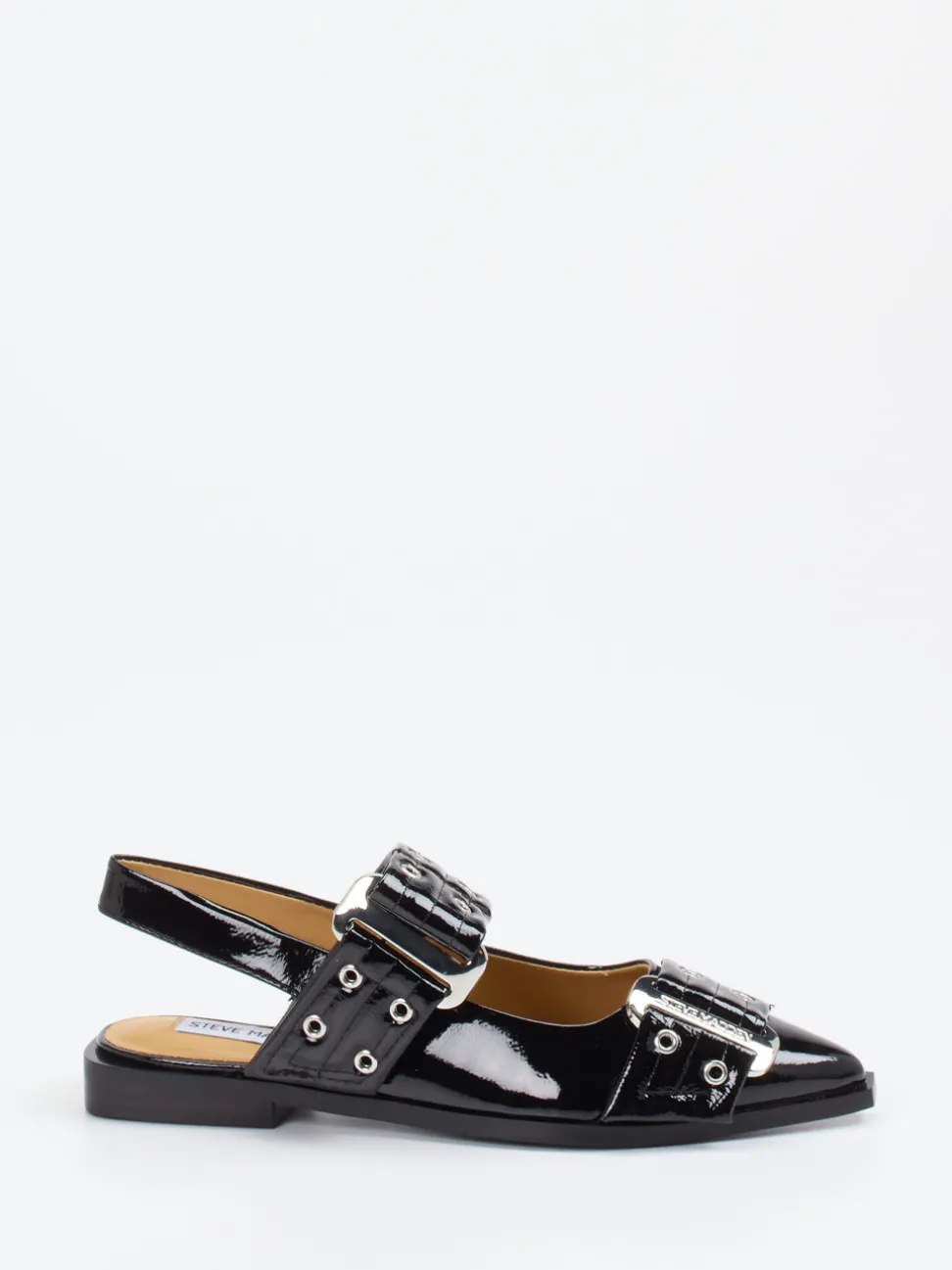 Steve Madden – Slingpumps aus Lackleder in Schwarz