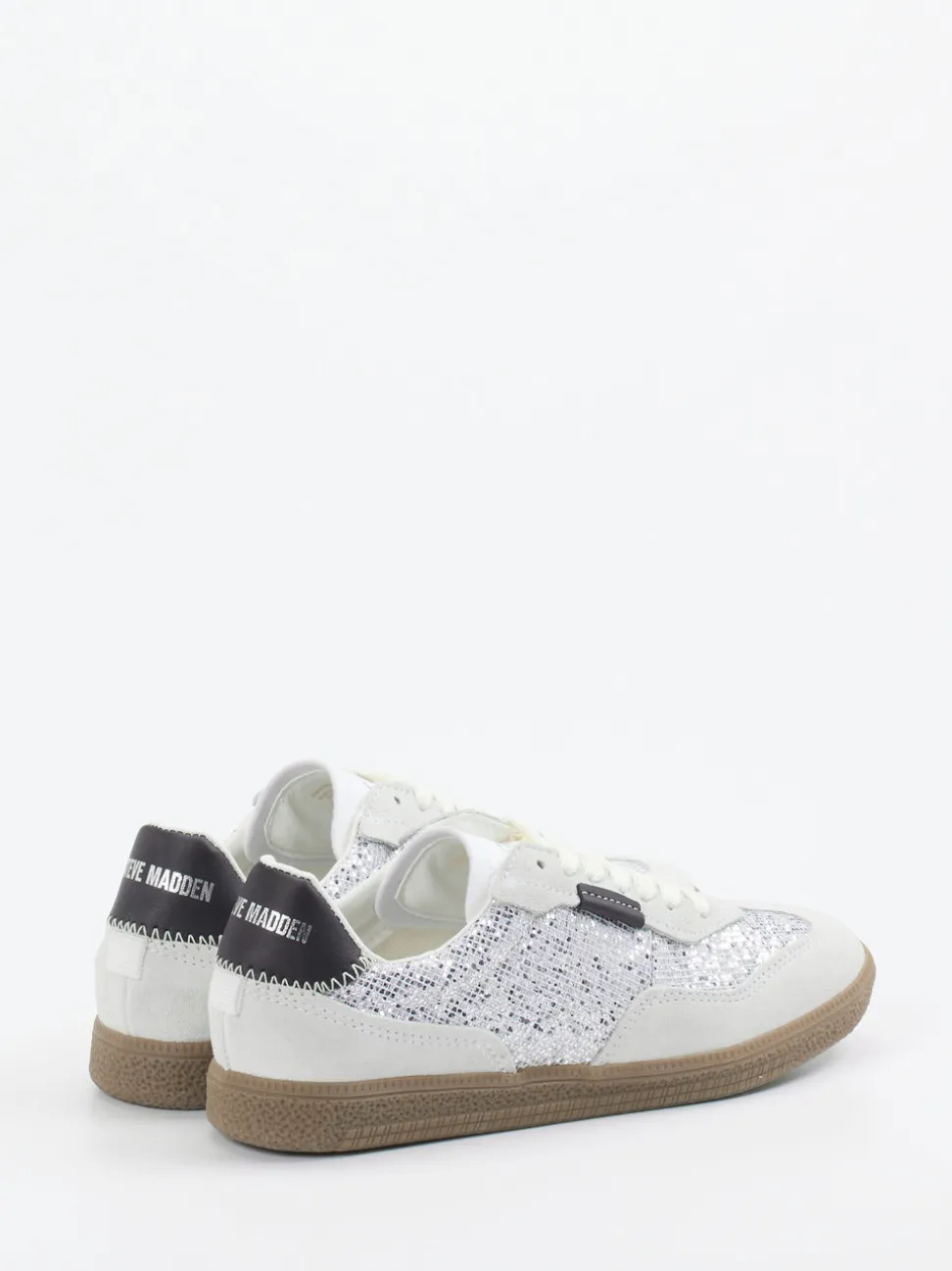 Steve Madden – Sneaker aus Veloursleder und Metallictextil