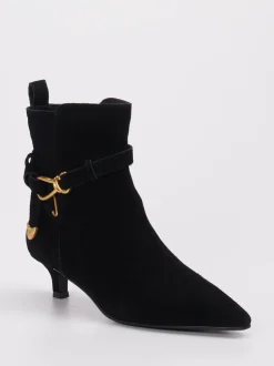 Steve Madden – Stiefelette aus Veloursleder schwarz